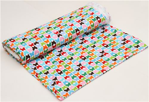 Robert Kaufman knit fabric with butterflies blue-green 3