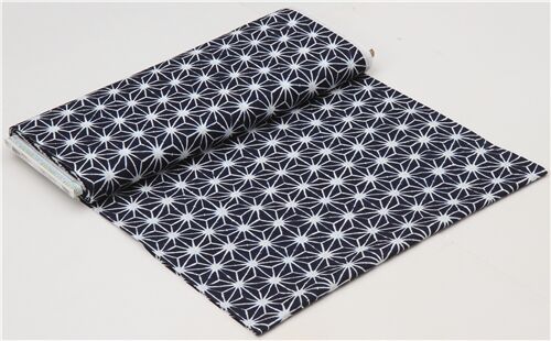 Asanoha Japanese Geometric Shibori Indigo Fabric by Robert Kaufman