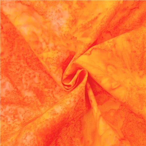 Tela batik con degradado en naranja de Robert Kaufman Tela