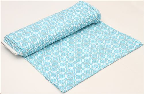 Robert Kaufman ornament knit fabric turquoise 10