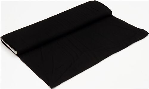 Robert Kaufman solid black bamboo rayon jersey knit fabric - modeS4u