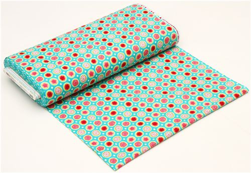Robert Kaufman t�rkiser Rosen Flanellstoff aus den USA 3