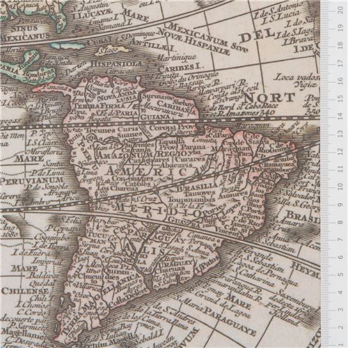 Remnant 82 cm - Robert Kaufman vintage map fabric 4