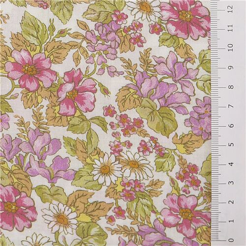 Details about   Vintage Cotton Fabric FUCHSIA PINK FERN LEAVES ON PURPLE Corsini 1 Yd/44" 