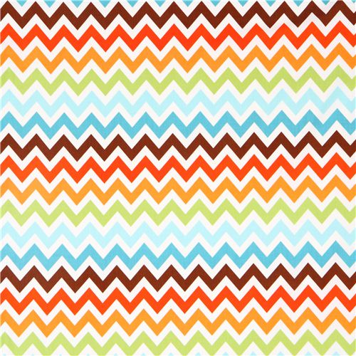 Robert Kaufman zig zag chevron fabric brown-blue Remix 3