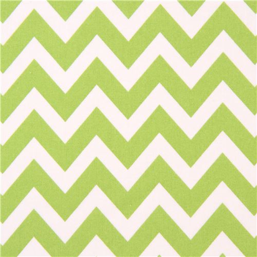 Robert Kaufman zig zag chevron fabric green-white Remix 1