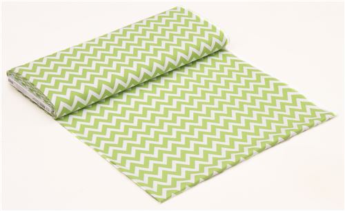Robert Kaufman zig zag chevron fabric green-white Remix 3