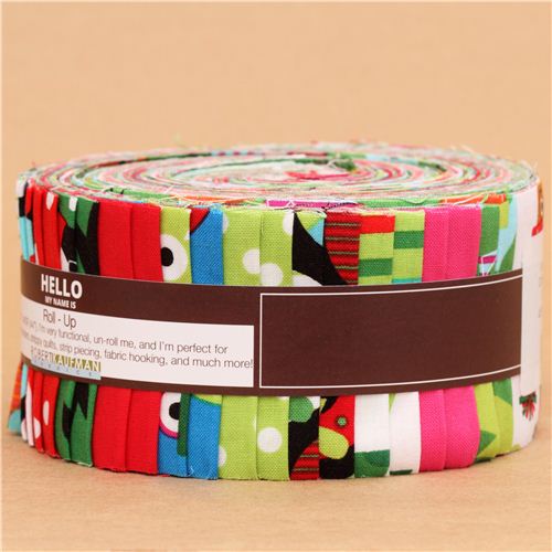 Roll-up Christmas fabric bundle roll elf owl Robert Kaufman 2