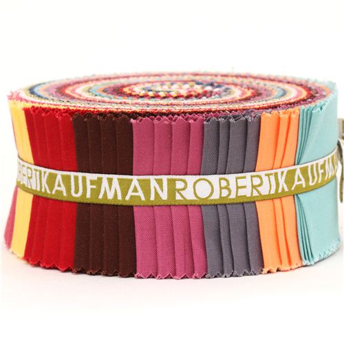 Roll-up fabric bundle roll Merlot red-brown Robert Kaufman 2