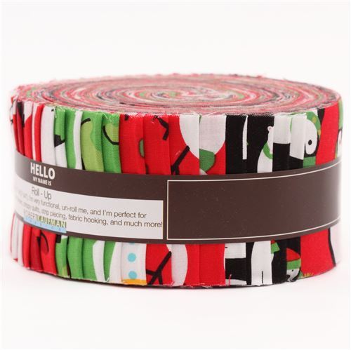 Roll-up fabric roll Holiday Colorstory penguin snowman Robert Kaufman 3