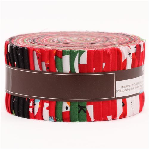 Roll-up fabric roll Holiday Colorstory penguin snowman Robert Kaufman 4