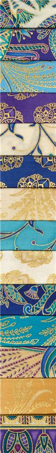 Roll-up fabric roll Jewel Colorstory ornament gold metallic Robert Kaufman 4