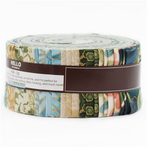 Rouleau de bandes de tissus Robert Kaufman doré métallique, Vintage