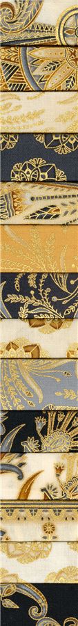 Roll-up fabric roll Vintage Colorstory ornament gold metallic Robert Kaufman 4