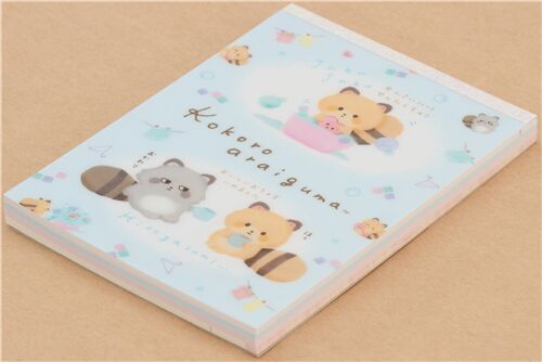 Libreta de notas de San-X con mapaches Kokoro Araiguma yAshi Araiguma 4