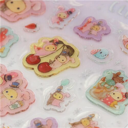 San-X Sentimental Circus colorful hard glitter stickers 1