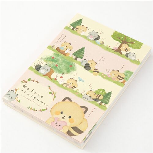 San-X libreta de notas de colores mapache Kokoro Araiguma 2