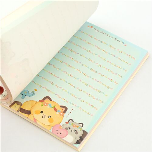 San-X libreta de notas de colores mapache Kokoro Araiguma 4