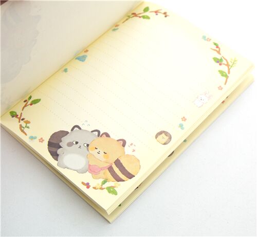 San-X libreta de notas de colores mapache Kokoro Araiguma 6