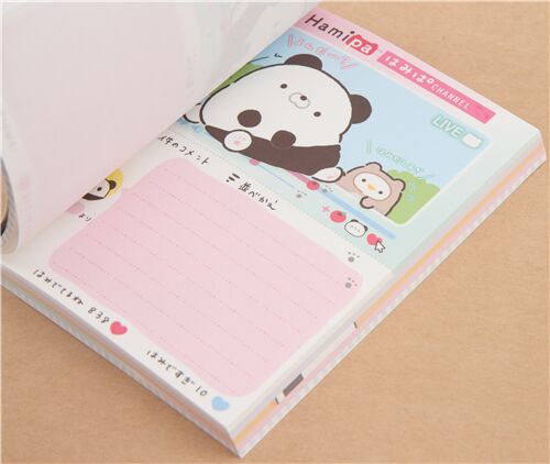 San-X colorful hamipa panda memo pad 4