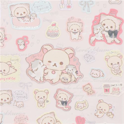 San-X stickers with Korilakkuma and cats - Animal Stickers - Stickers ...