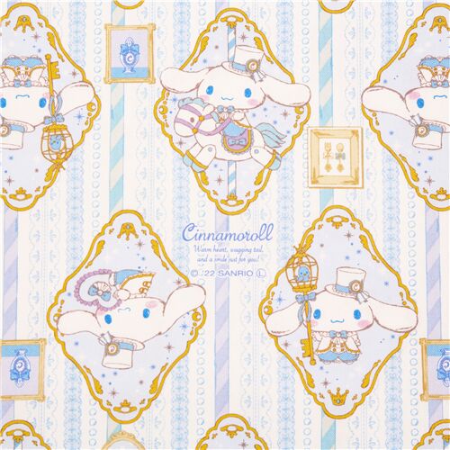 Sanrio tela oxford laminada con Cinnamoroll prncipe azul blanco Tela