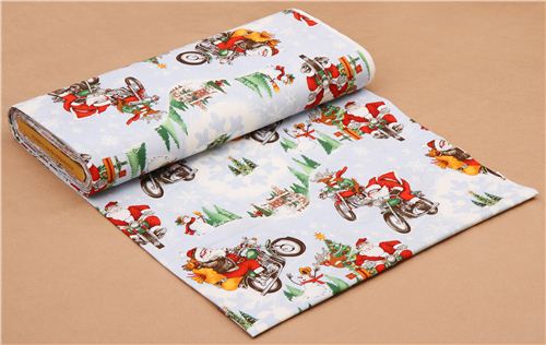 Weihnachtsmann Motorrad Weihnachtsstoff Alexander Henry RPM Santa 4