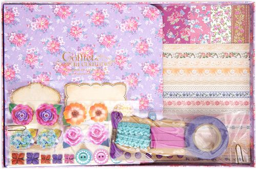 Scrapbooking kit from Japan with flowers - modeS4u