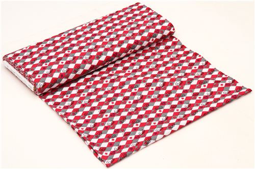 Skelanimals argyle pattern skull fabric from the USA 5