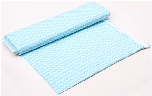 Small Chevron Riley Blake aqua Chevron pattern knit fabric 3