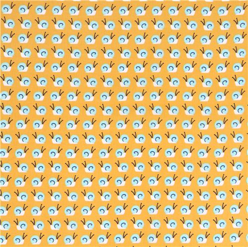 Snail Trail Gold snail Cloud 9 organic fabric Lotus Pond 2