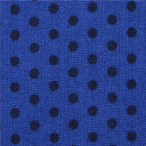 Spot On mini dot black Robert Kaufman dark blue fabric Fabric