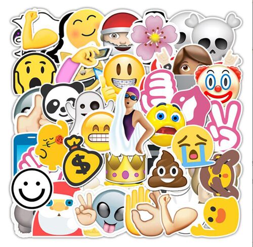 pedestal Sindicato Joya Pegatinas troqueladas emoji paquete con 50 modelos distintos smiley caca  flor - modesS4u