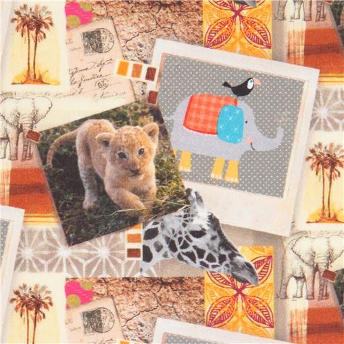 Bunter Stoff mit Tieren von Stof Fabrics Stoff