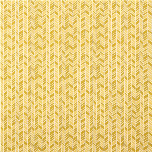 Straw Hat herringbone pattern yellow Cloud 9 organic fabric House & Garden 2