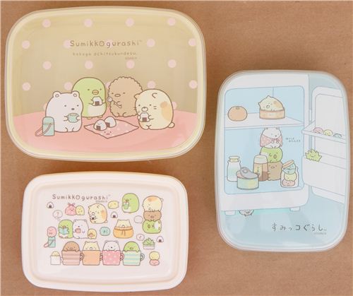 Sumikkogurashi Rainbow Boba Tea Bento Box 3 pcs Lunch Box - modeS4u