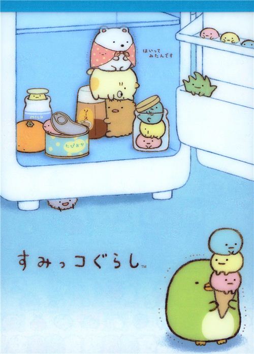 Sumikkogurashi animal in corner in a fridge Note Pad - Memo Pads ...