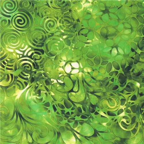 Swirl and leaf blender fabric Quilting Treasures light green Fabric by