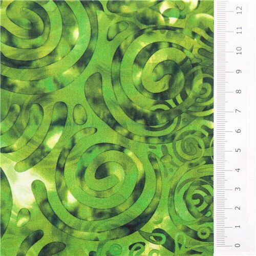 Swirl and leaf blender fabric Quilting Treasures light green modeS4u
