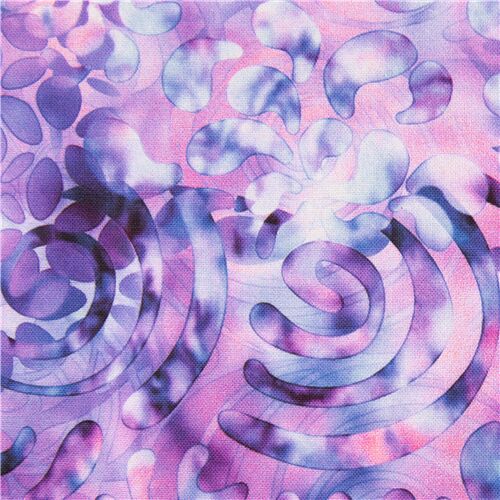 Swirl and leaf blender fabric Quilting Treasures purple pink Fabric by ...
