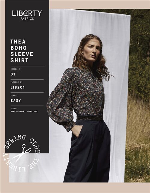 Thea Boho Sleeve Shirt sewing pattern by Liberty Fabrics - modeS4u