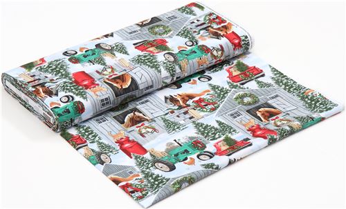 Timeless Treasures Christmas farm fabric 4