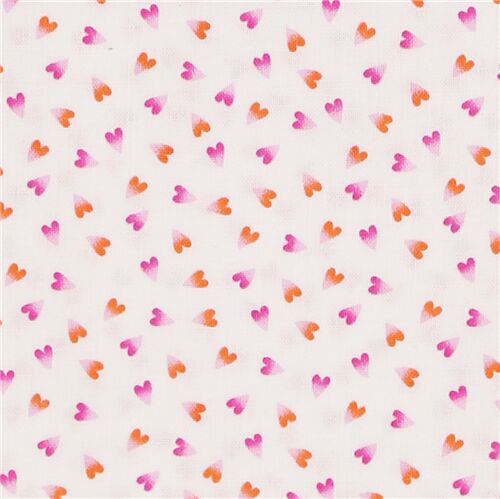 Tiny Gradient Tossed Hearts Fabric by Timeless Treasures