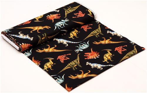 Timeless Treasures black dinosaur fabric from the USA 5