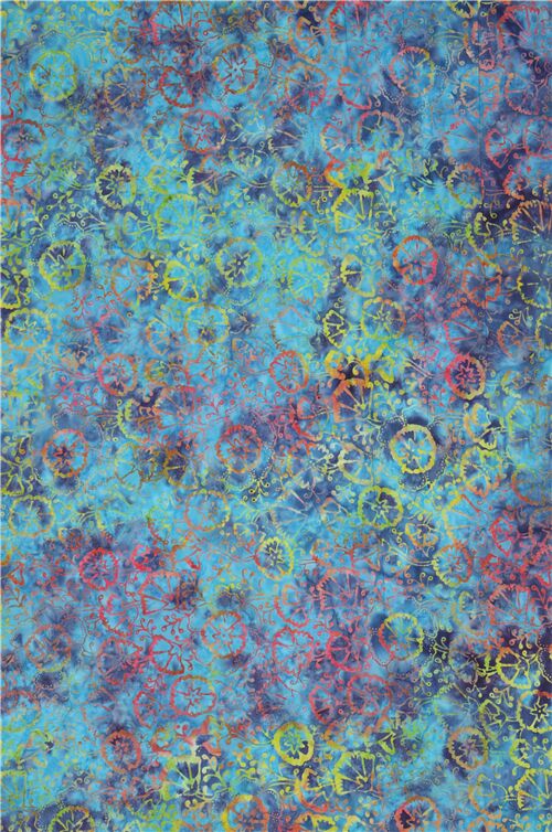 Timeless Treasures blue vine and flower batik fabric - modeS4u