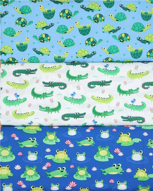 Timeless Treasures fabric with green turtles - modeS4u