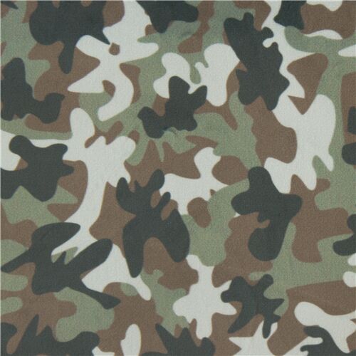 Timeless Treasures green camouflage extra wide minky fabric - modeS4u