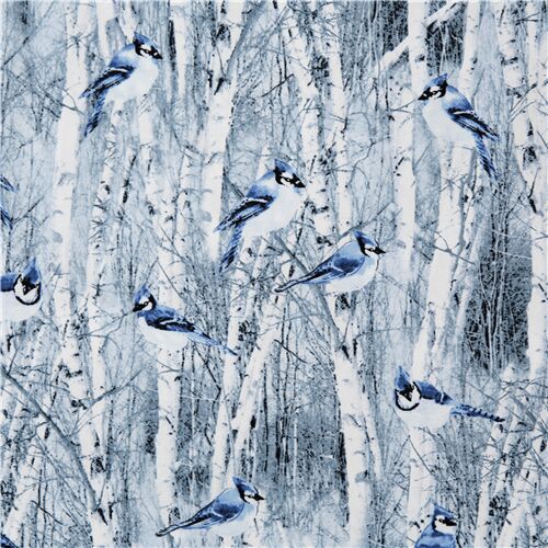 Blue Jay Color Fabric, Wallpaper and Home Decor