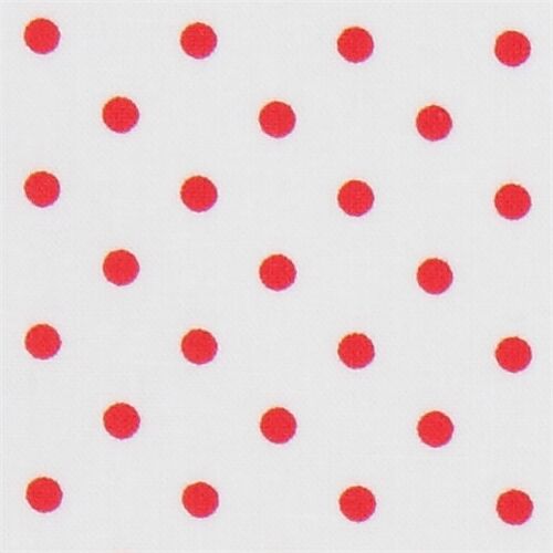 Dusør Korn Dømme Timeless Treasures small red polka dots fabric in white - modeS4u