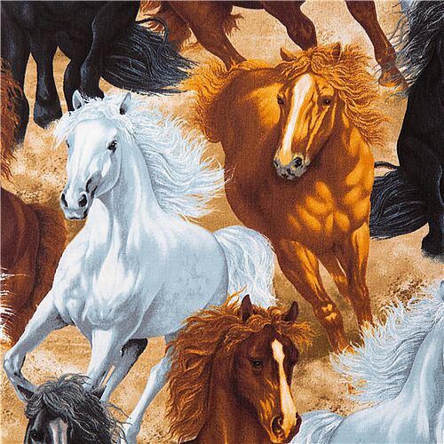 Timeless Treasures wild horse fabric - modeS4u